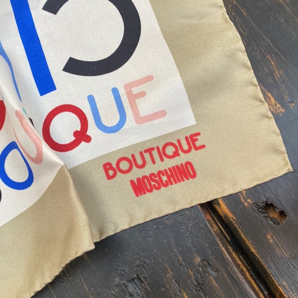 Moschino Boutique Silk Signature Scarf - Picture 3 of 8
